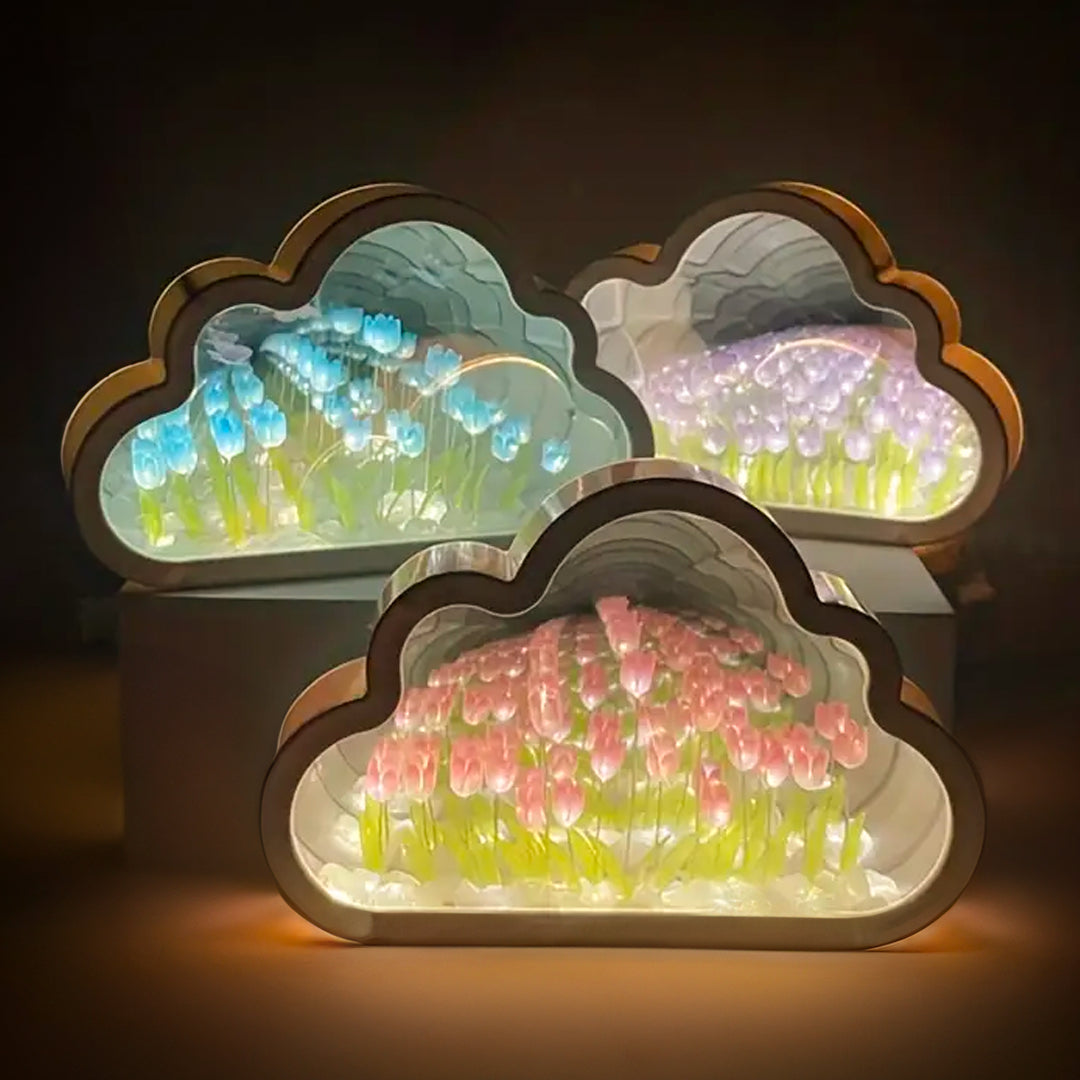 Cloud Tulip Mirror With Night Light