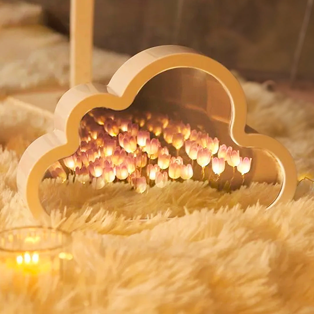 Cloud Tulip Mirror With Night Light